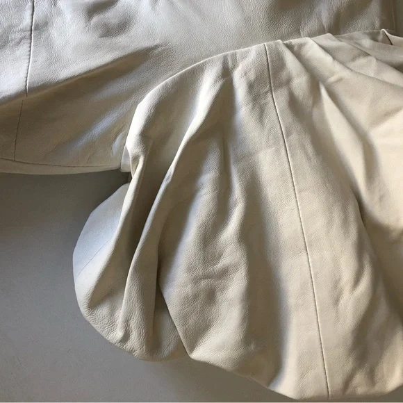 Frame Nina Puff Sleeve Leather Mini Dress (Size Medium) NWT - Picture 7 of 15